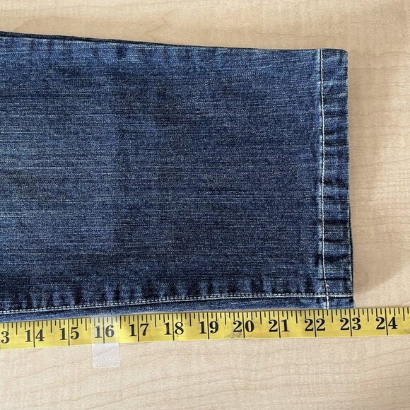 NWT Excess Women's Blue Denim Cropped Jeans Size 6 Stretch Mid Rise Tapered Leg - Picture 12 of 12